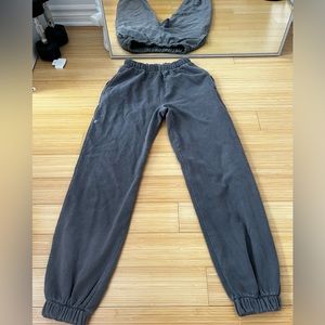 Brandy, sweatpants one size fits all.